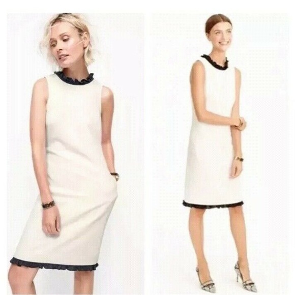 J. Crew Dresses & Skirts - J. Crew Sheath Dress with Ruffle Trim